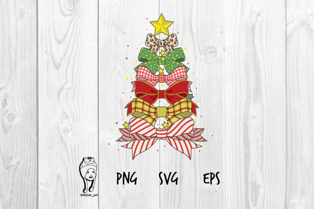 Christmas Tree Made of Bows SVG dadan_pm 