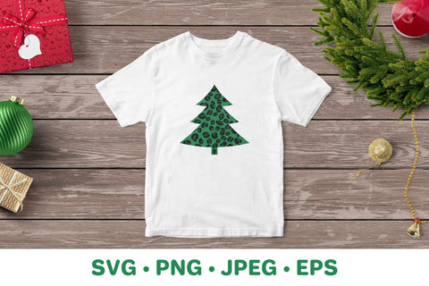Christmas tree made of leopard pattern. SVG, sublimation SVG LaBelezoka 