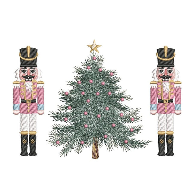 Christmas Tree Nutcracker Tin Soldiers Embroidery Design, 4 sizes, Instant Download Embroidery/Applique DESIGNS Nino Nadaraia 