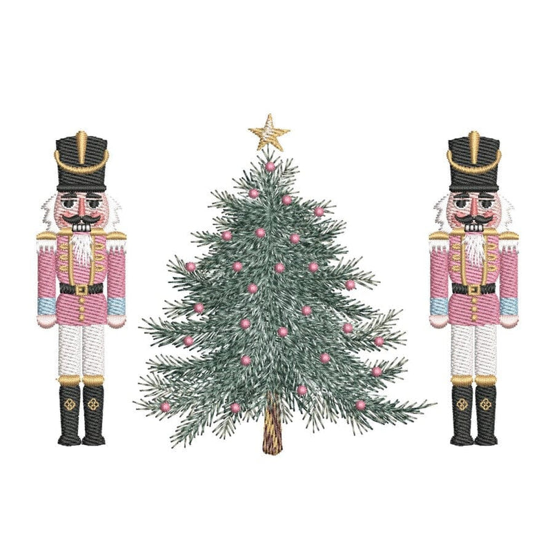 Christmas Tree Nutcracker Tin Soldiers Embroidery Design, 4 sizes, Instant Download Embroidery/Applique DESIGNS Nino Nadaraia 
