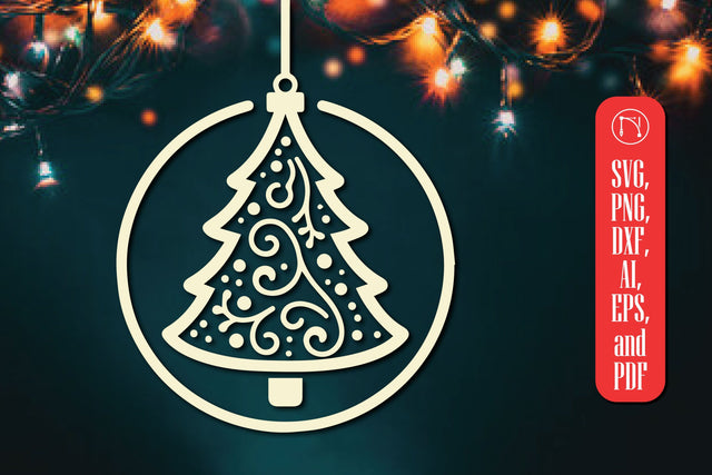 Christmas Tree Ornament Cut File SVG MD JOYNAL ABDIN 