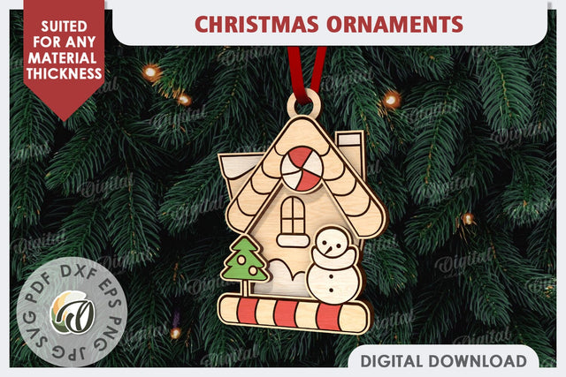 Christmas Tree Ornament Laser Cut. Christmas Tree Decor SVG SVG Evgenyia Guschina 