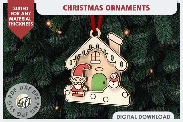 Christmas Tree Ornament Laser Cut. Christmas Tree Decor SVG SVG Evgenyia Guschina 