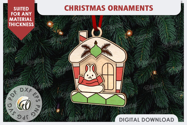 Christmas Tree Ornament Laser Cut. Christmas Tree Decor SVG SVG Evgenyia Guschina 