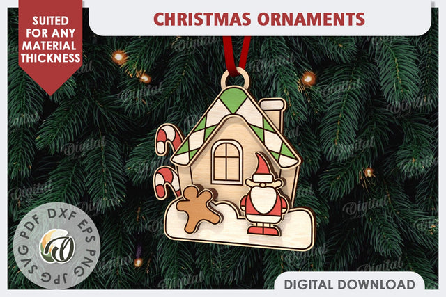 Christmas Tree Ornament Laser Cut. Christmas Tree Decor SVG SVG Evgenyia Guschina 