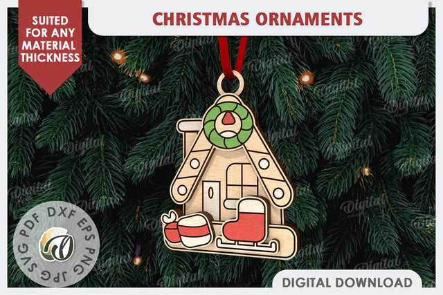 Christmas Tree Ornament Laser Cut. Christmas Tree Decor SVG SVG Evgenyia Guschina 