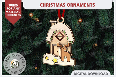 Christmas Tree Ornament Laser Cut. Christmas Tree Decor SVG SVG Evgenyia Guschina 