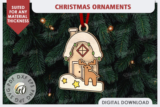 Christmas Tree Ornament Laser Cut. Christmas Tree Decor SVG SVG Evgenyia Guschina 