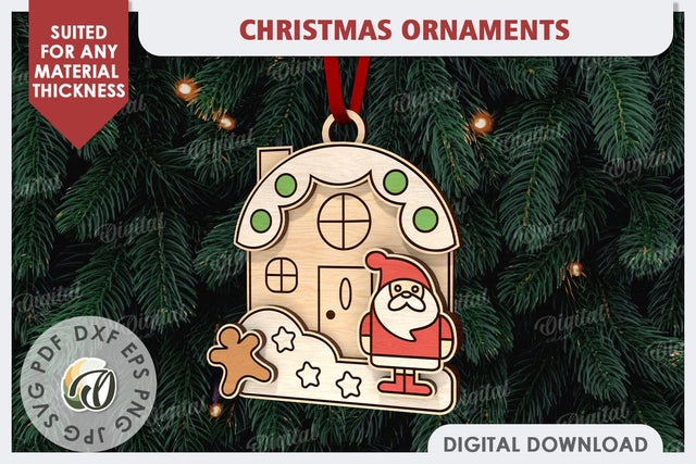 Christmas Tree Ornament Laser Cut. Christmas Tree Decor SVG SVG Evgenyia Guschina 