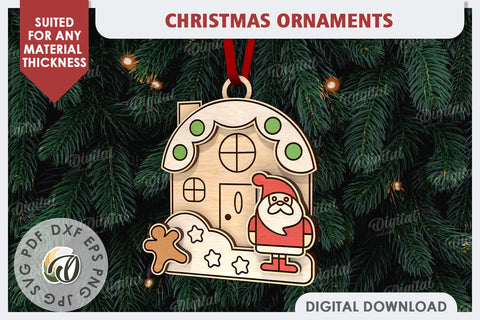 Christmas Tree Ornament Laser Cut. Christmas Tree Decor SVG SVG Evgenyia Guschina 