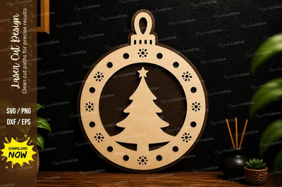 Christmas Tree Ornament Laser Cut File SVG Regulrcrative 
