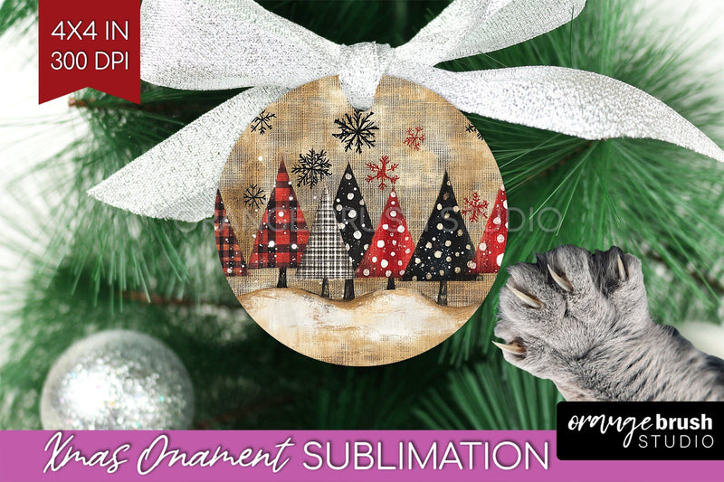 Christmas Tree Ornament PNG - Vintage Christmas Sublimation Sublimation OrangeBrushStudio 