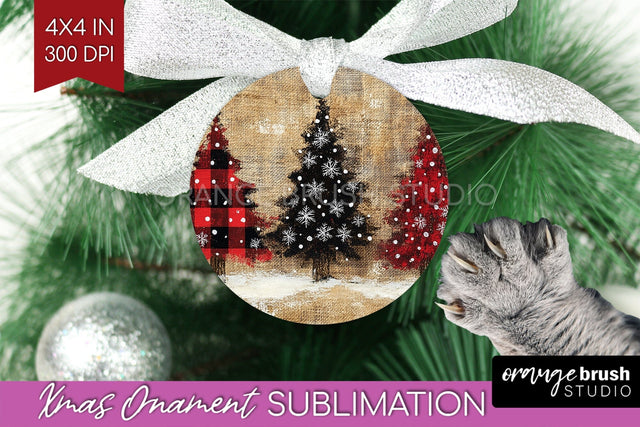 Christmas Tree Ornament PNG - Vintage Christmas Sublimation Sublimation OrangeBrushStudio 