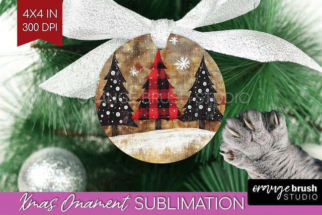 Christmas Tree Ornament PNG - Vintage Christmas Sublimation Sublimation OrangeBrushStudio 