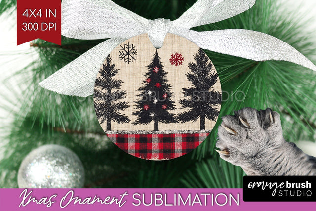 Christmas Tree Ornament PNG - Vintage Christmas Sublimation Sublimation OrangeBrushStudio 