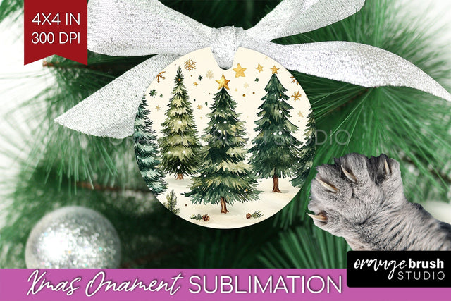 Christmas Tree Ornament PNG - Vintage Christmas Sublimation Sublimation OrangeBrushStudio 