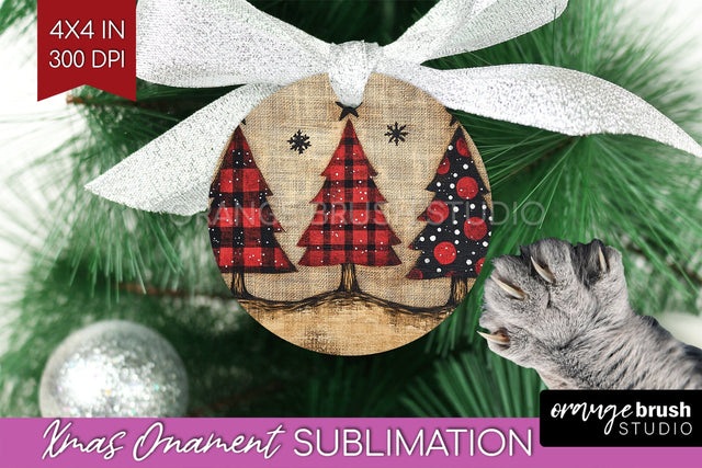 Christmas Tree Ornament PNG - Vintage Christmas Sublimation Sublimation OrangeBrushStudio 