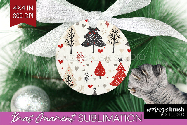 Christmas Tree Ornament PNG - Vintage Christmas Sublimation Sublimation OrangeBrushStudio 