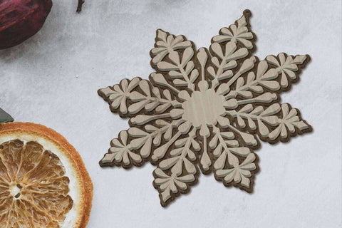 Christmas Tree Ornaments BUNDLE, Decorative Template, Wood Cut and Paper Cut Files SVG LaserCutano 