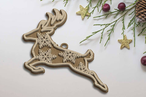 Christmas Tree Ornaments BUNDLE, Decorative Template, Wood Cut and Paper Cut Files SVG LaserCutano 