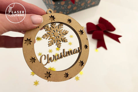 Christmas Tree Ornaments Set, Laser Cut Templates SVG LaserCutano 