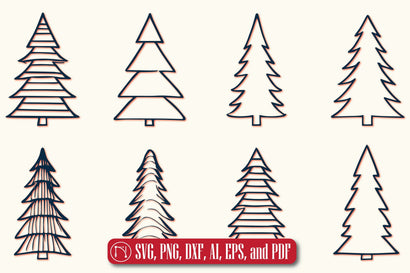 Christmas Tree Outline SVG Bundle SVG MD JOYNAL ABDIN 