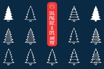 Christmas Tree Outline SVG Bundle SVG MD JOYNAL ABDIN 