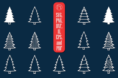 Christmas Tree Outline SVG Bundle SVG MD JOYNAL ABDIN 