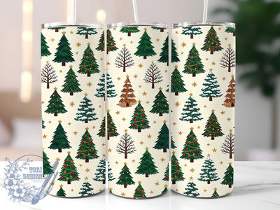 Christmas Tree Pattern 20oz Tumbler, Christmas Tree, Tree Pattern, Xmas Tree Pattern, Christmas Tree PNG, Tree Pattern PNG, Christmas Pattern, 20oz Tumbler Wrap Sublimation ToriDesigns 