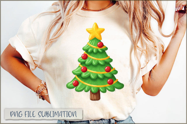 Christmas Tree PNG, Yarn Christmas PNG Sublimation Shetara Begum 