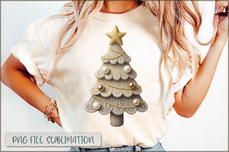 Christmas Tree PNG, Yarn Christmas PNG Sublimation Shetara Begum 