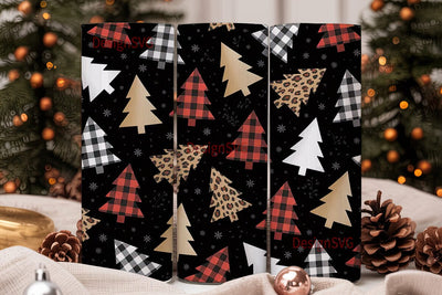 Christmas Tree Prints Tumbler Wrap Sublimation DesignSVG 