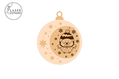 Christmas Tree Round Ornaments Set? Laser Cut FIles SVG LaserCutano 