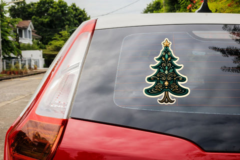 Christmas Tree Shape Sticker Clipart Bundle Sublimation Regulrcrative 