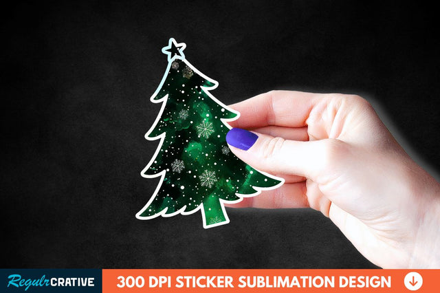 Christmas Tree Shape Sticker Clipart Sublimation Regulrcrative 