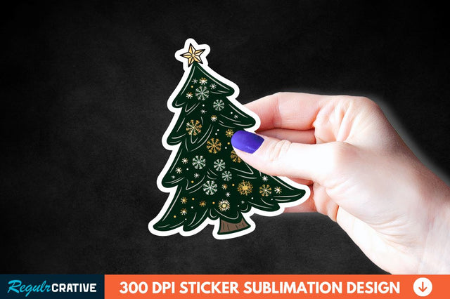 Christmas Tree Shape Sticker Clipart Sublimation Regulrcrative 