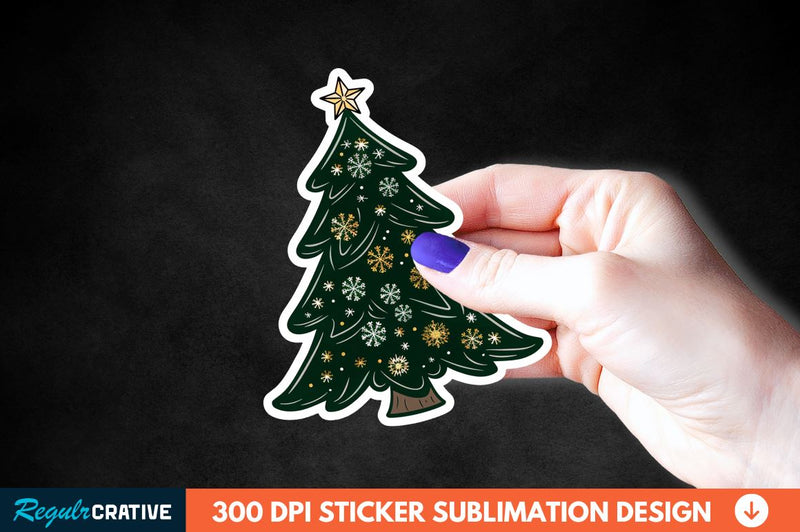 Christmas Tree Shape Sticker Clipart Sublimation Regulrcrative 