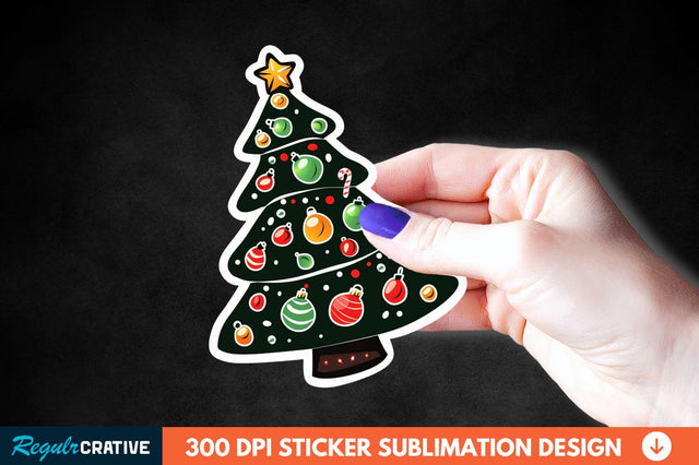 Christmas Tree Shape Sticker Clipart Sublimation Regulrcrative 