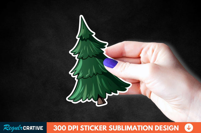 Christmas Tree Shape Sticker Clipart Sublimation Regulrcrative 