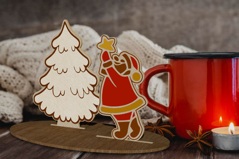 Christmas Tree Stand Decoration wood Cut Templates, Laser Cut Files SVG LaserCutano 