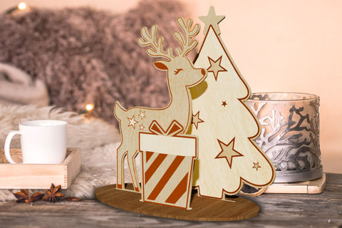 Christmas Tree Stand Decoration wood Cut Templates, Laser Cut Files SVG LaserCutano 