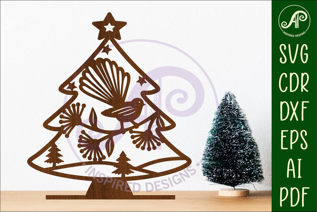 Christmas tree stand, laser cut file, New Zealand theme 1 SVG APInspireddesigns 