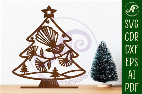 Christmas tree stand, laser cut file, New Zealand theme 1 SVG APInspireddesigns 
