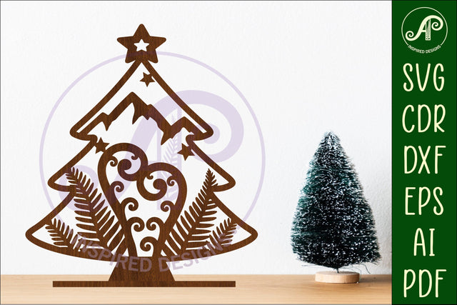 Christmas tree stand, laser cut file, New Zealand theme 2 SVG APInspireddesigns 