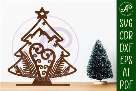 Christmas tree stand, laser cut file, New Zealand theme 2 SVG APInspireddesigns 