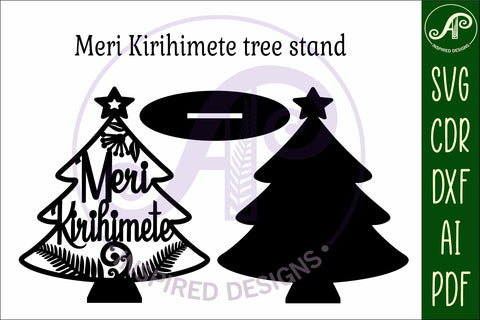 Christmas tree stand, laser cut file, New Zealand theme 3 SVG APInspireddesigns 
