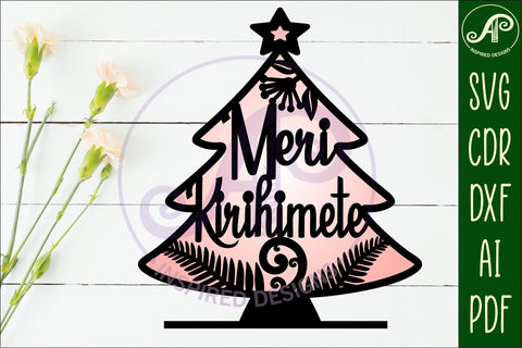 Christmas tree stand, laser cut file, New Zealand theme 3 SVG APInspireddesigns 