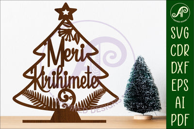 Christmas tree stand, laser cut file, New Zealand theme 3 SVG APInspireddesigns 