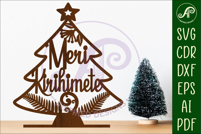 Christmas tree stand, laser cut file, New Zealand theme 3 SVG APInspireddesigns 
