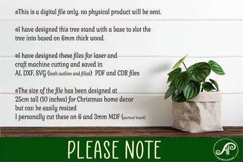 Christmas tree stand, laser cut file, snowflakes SVG APInspireddesigns 